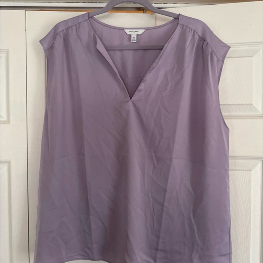 Banana Republic Lavender V-Neck Blouse